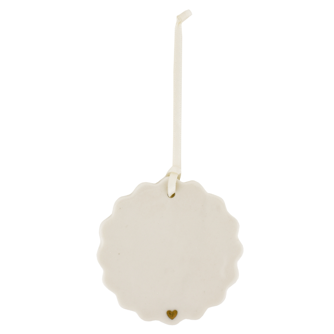 Médaillon de Noël en porcelaine BISCUIT