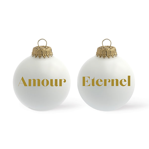Boule de Noël personnalisée BLANC MAT