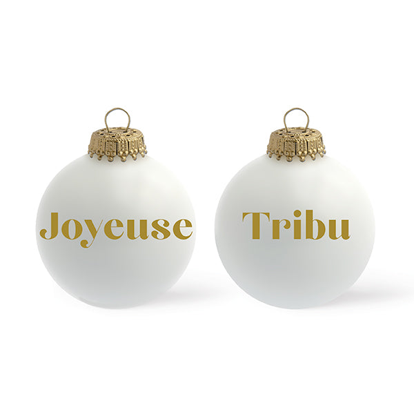 Boule de Noël personnalisée BLANC MAT
