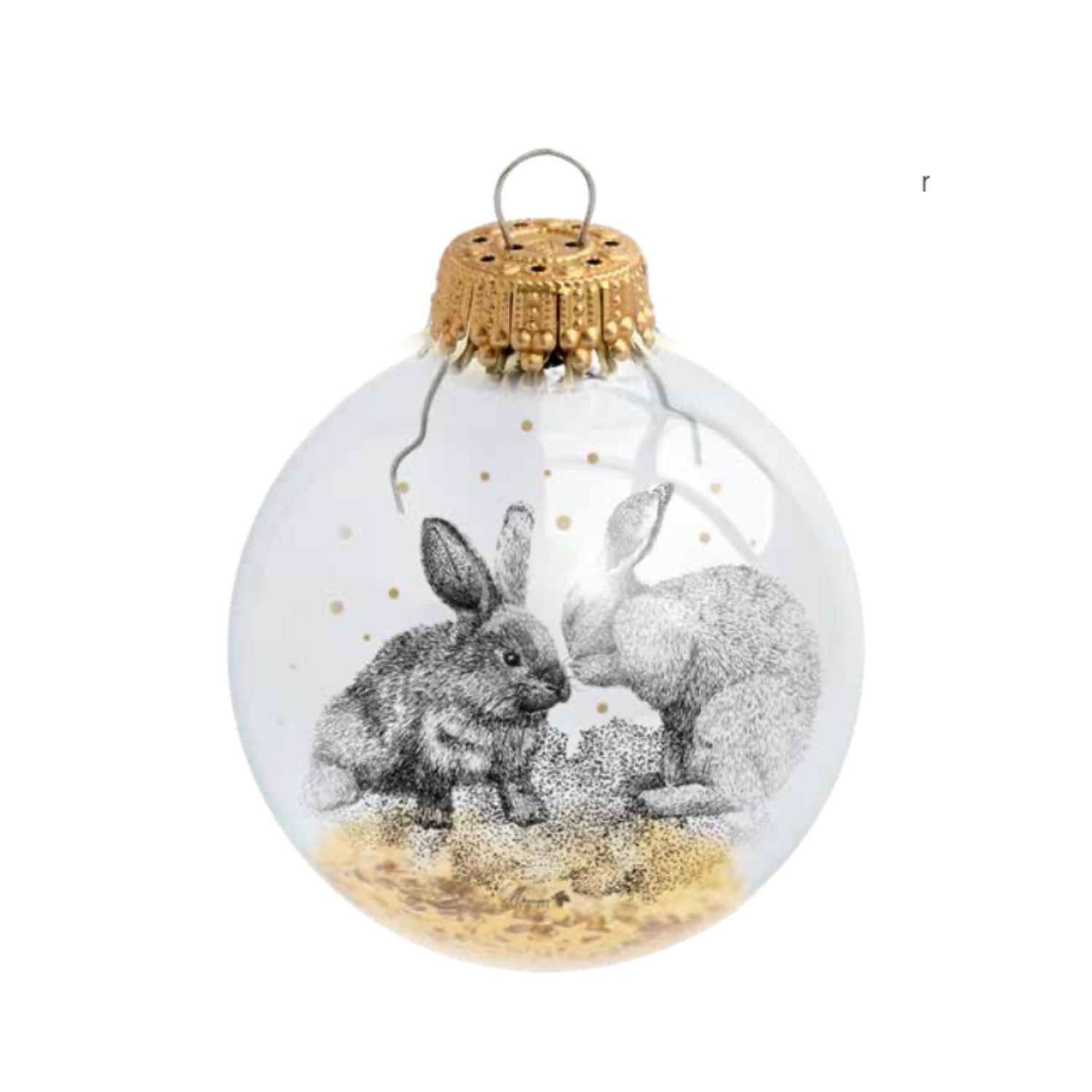 Boule de Noël personnalisée Mr Naturaliste Lapins