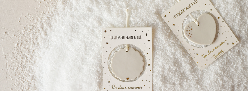 Médaillons de Noël en porcelaine