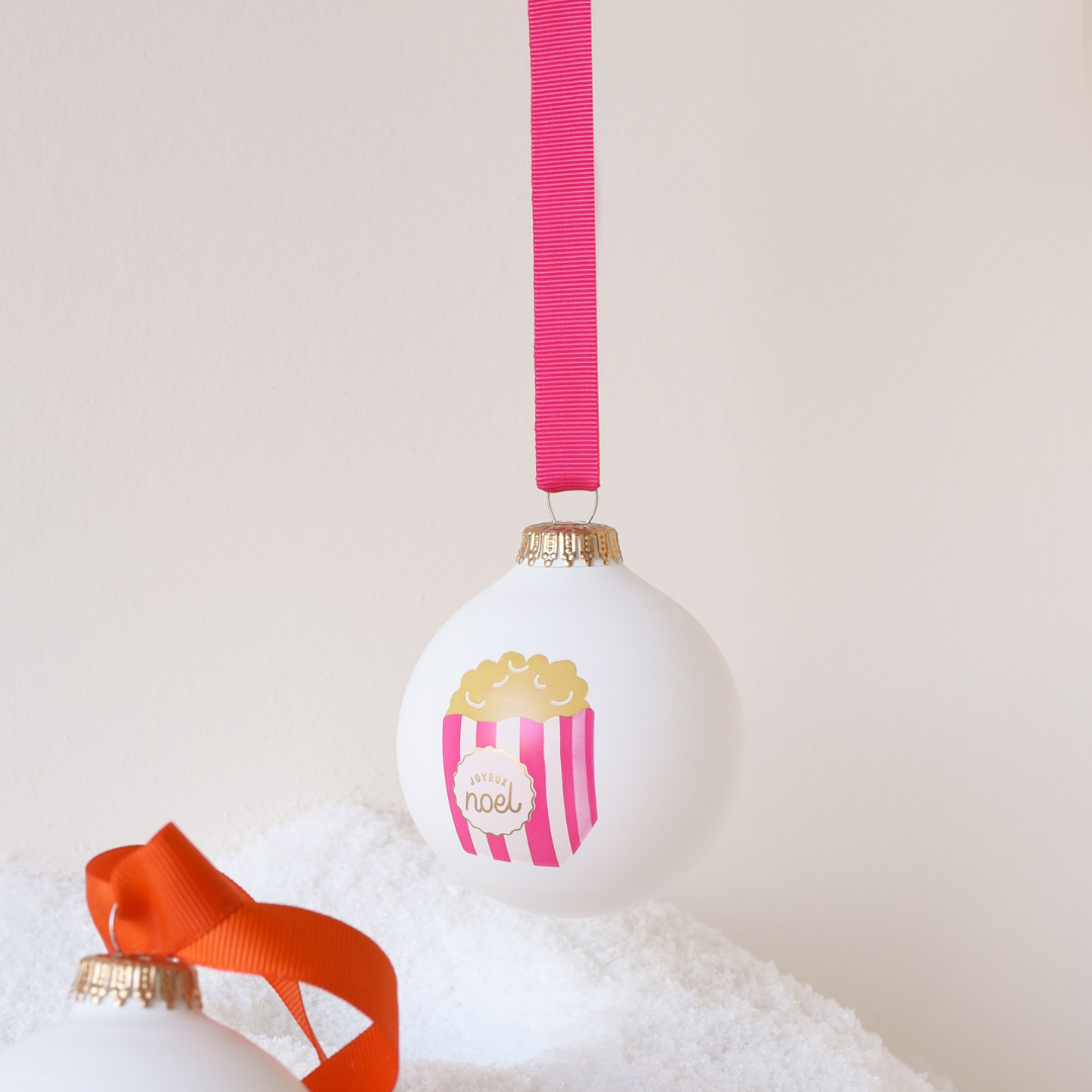 Boule de Noël personnalisée Popcorn