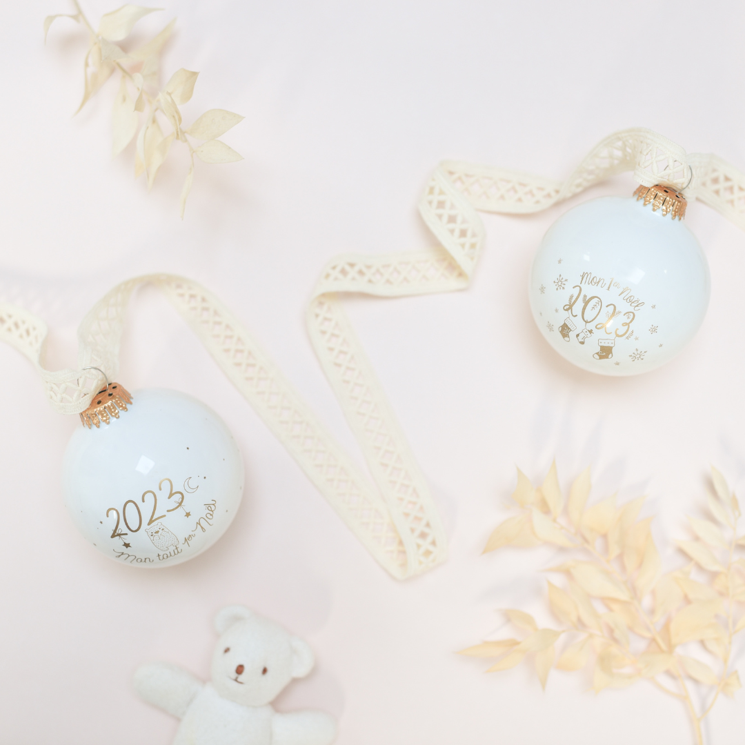 Boule de Noël personnalisée mon Premier Noël 2023