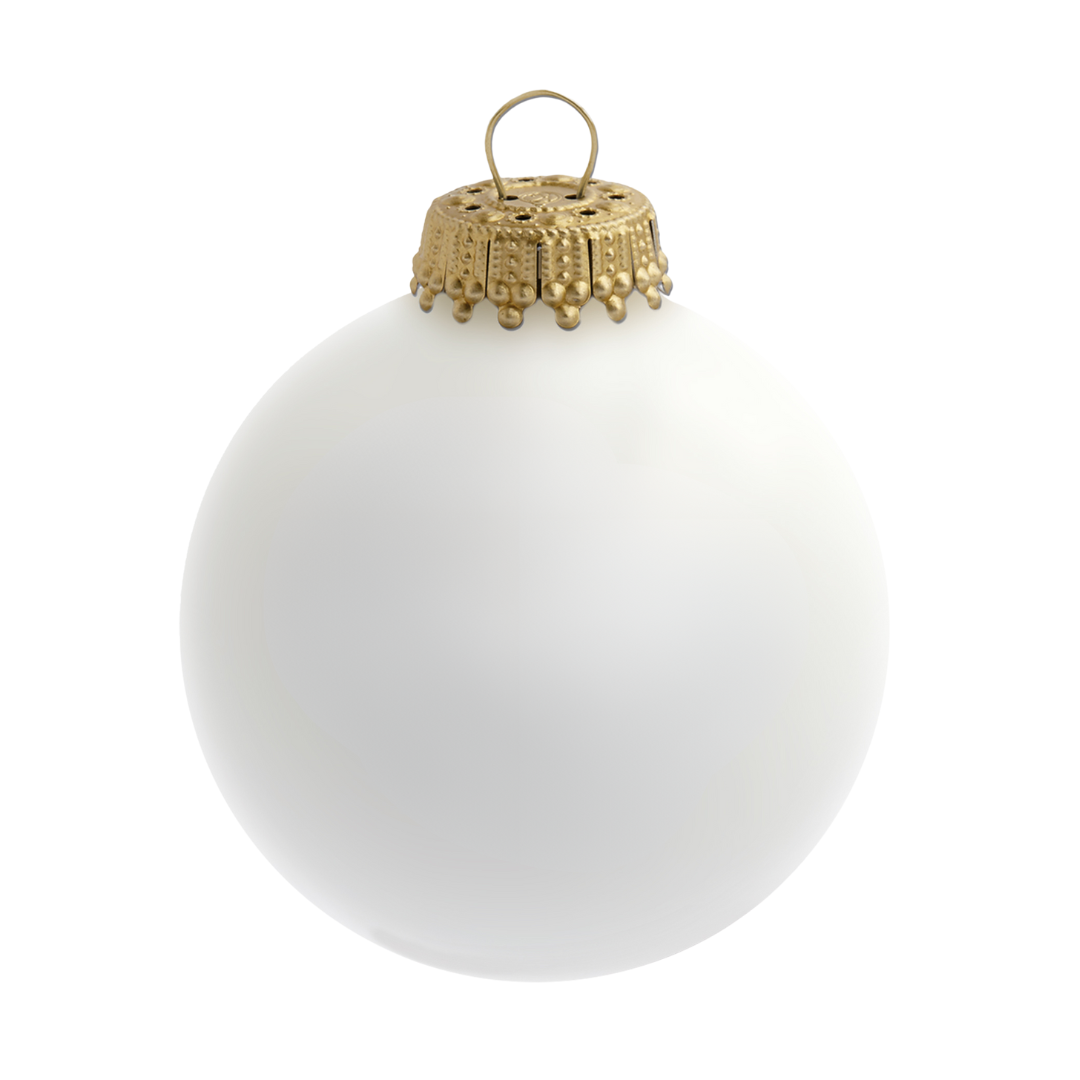 Boule de Noël Pantone personnalisable BLANC MAT