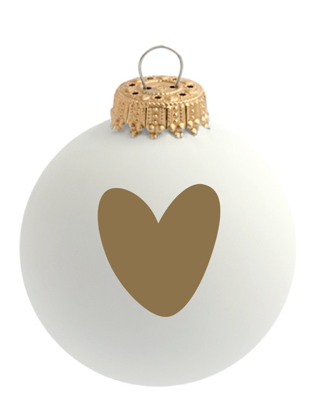 Boule de Noël Coeur doré par Atelier Wagram