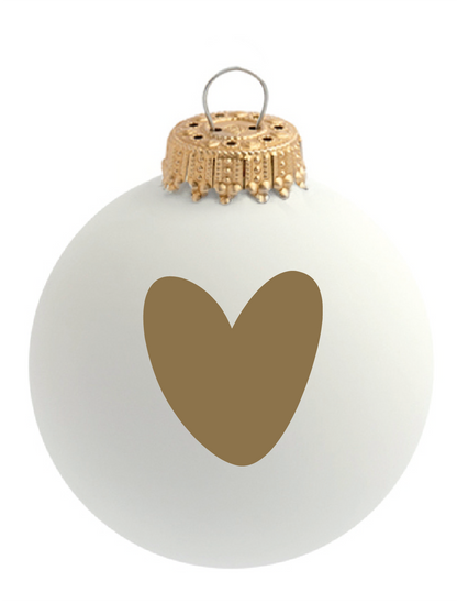 Boule de Noël Coeur doré par Atelier Wagram