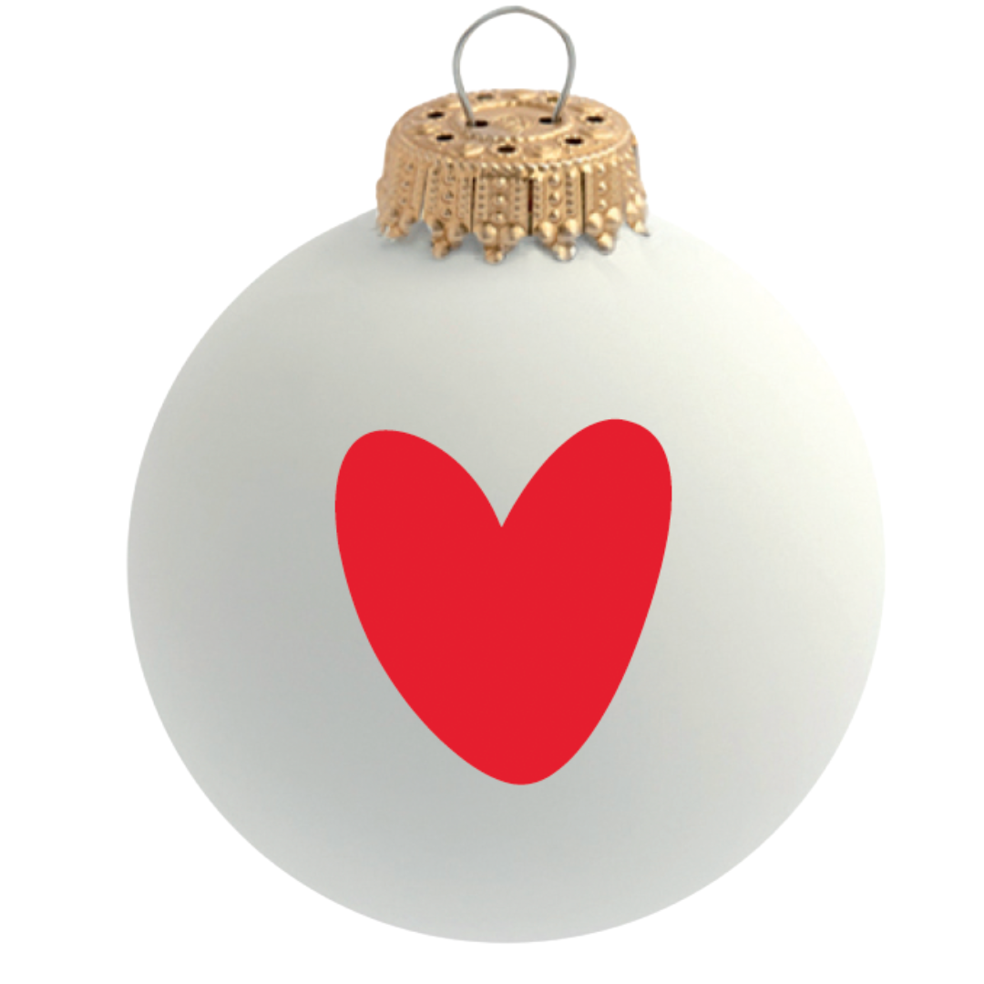 Boule de Noël Coeur rouge par Atelier Wagram