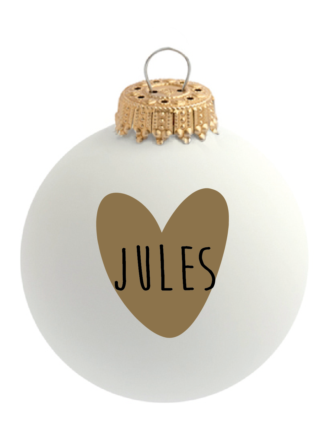 Boule de Noël Coeur doré par Atelier Wagram