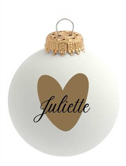Boule de Noël Coeur doré par Atelier Wagram
