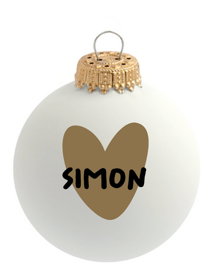 Boule de Noël Coeur doré par Atelier Wagram