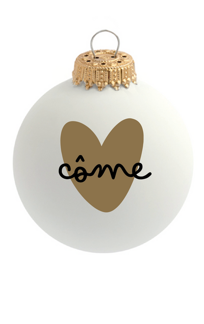Boule de Noël Coeur doré par Atelier Wagram