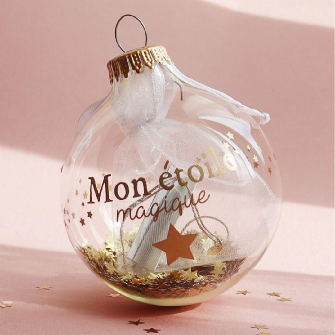 Boule de Noël surprise "Mon étoile magique"