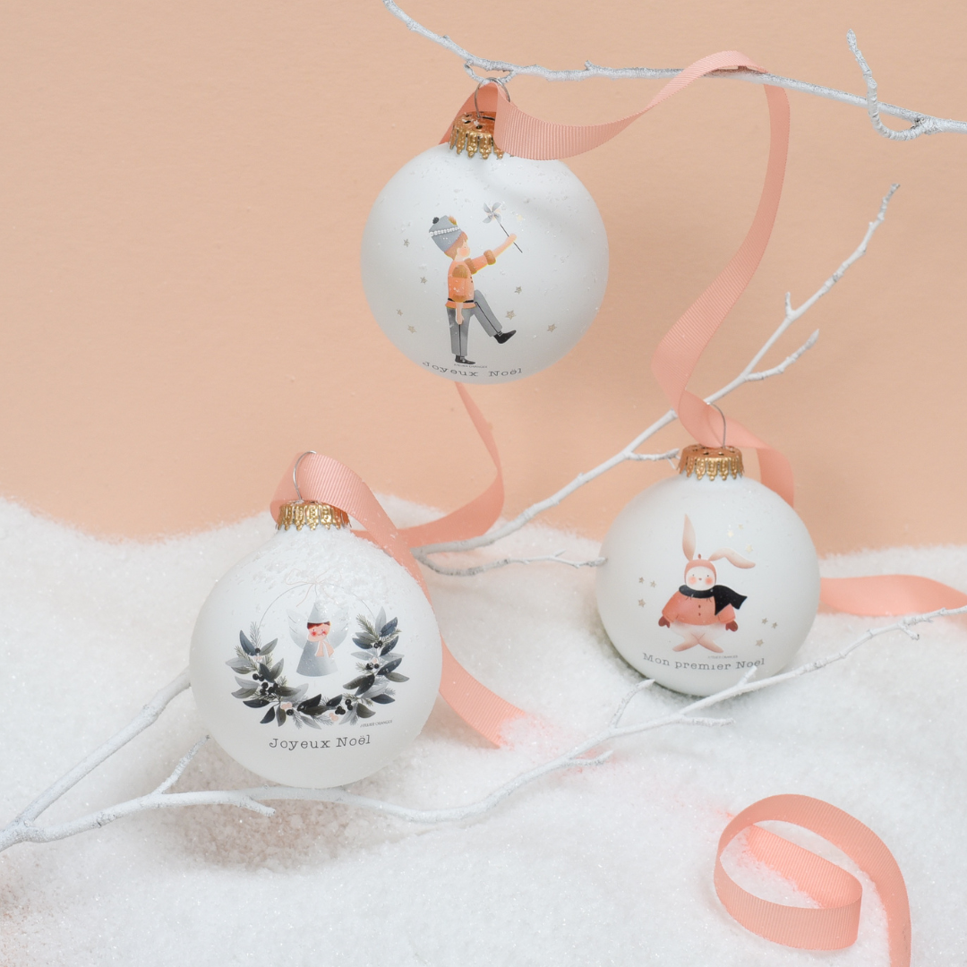 Boule de Noël personnalisée Ange par Atelier Oranger®