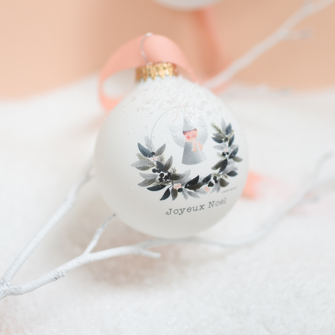 Boule de Noël personnalisée Ange par Atelier Oranger®