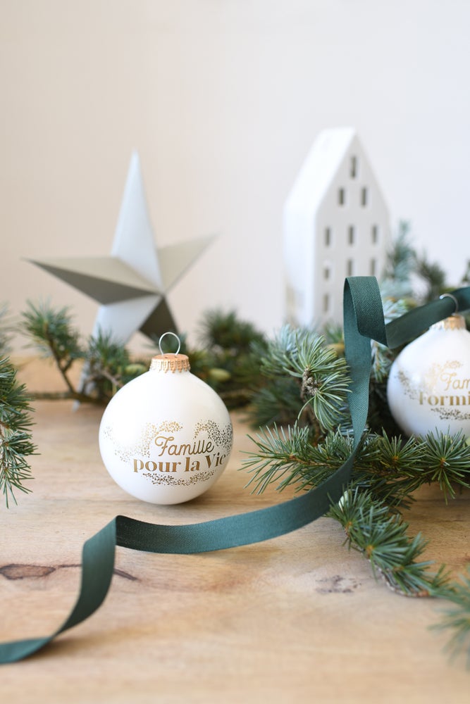 Boule de Noël personnalisée "Famille pour la Vie"
