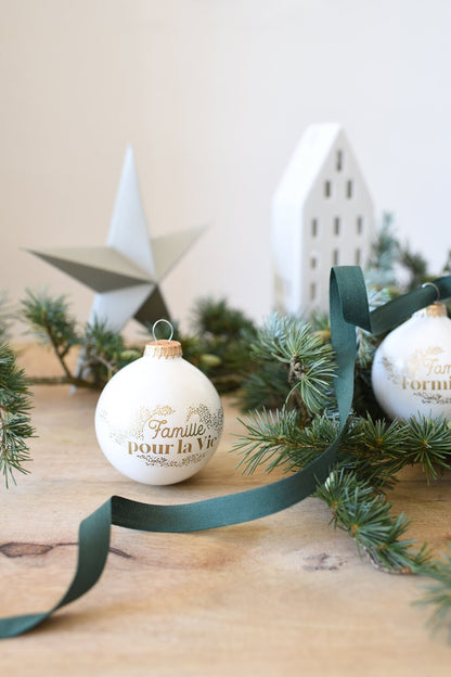 Boule de Noël personnalisée &quot;Famille pour la Vie&quot;