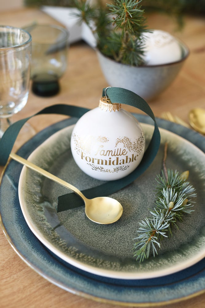 Boule de Noël personnalisée &quot;Famille Formidable&quot;