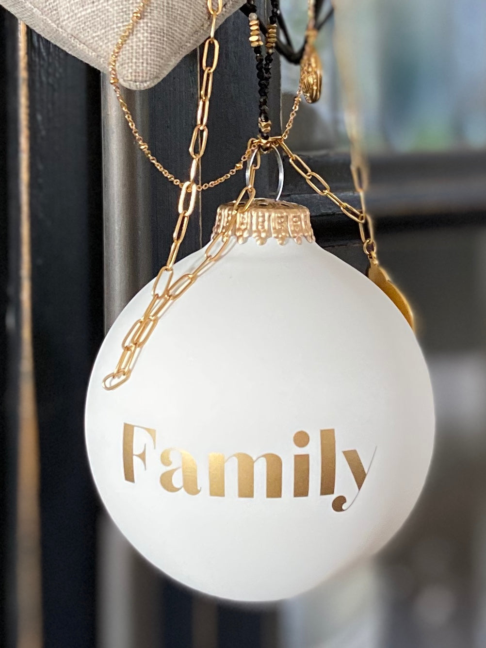 Boule de Noël personnalisée BLANC MAT