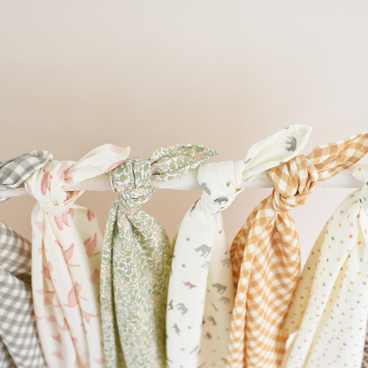 Photo de tous langes ou couvertures aux motifs de la marque Baubels.