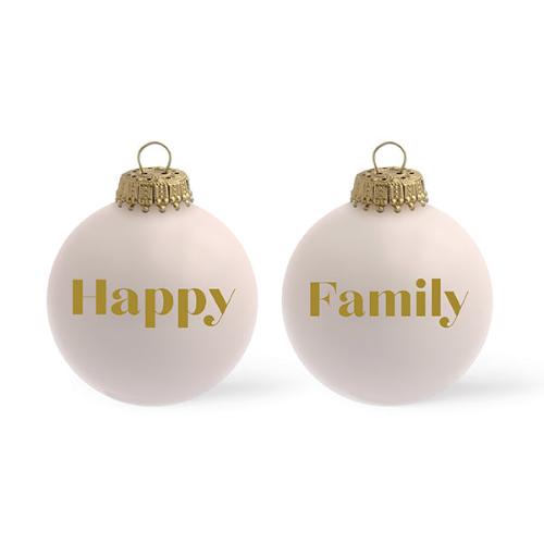Boule de Noël personnalisée ROSE POUDRÉ
