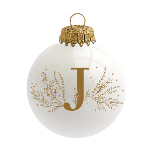 Boule de Noël personnalisée Alphabet par Sophie Rivière®