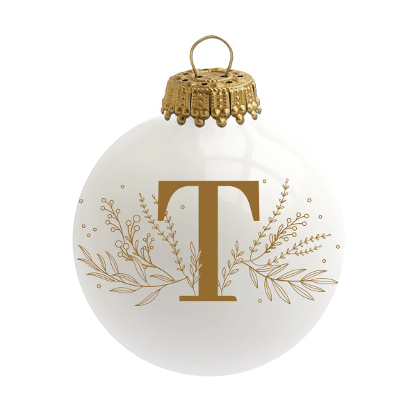 Boule de Noël personnalisée Alphabet par Sophie Rivière®