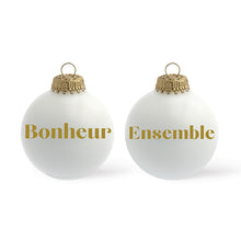 Charger l&#39;image dans la galerie, Boule de Noël personnalisée BLANC MAT
