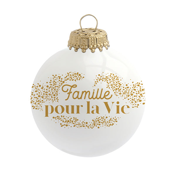 Boule de Noël personnalisée "Famille pour la Vie"