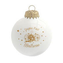 Charger l&#39;image dans la galerie, Boule de Noël personnalisée &quot;Joyeux Noël Maîtresse&quot;
