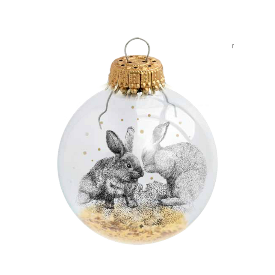 Boule de Noël personnalisée Mr Naturaliste Lapins