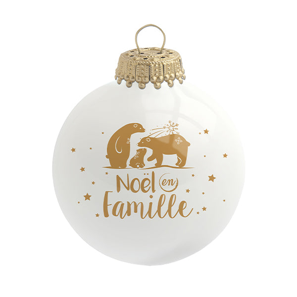 Boule de Noël personnalisée &quot;Noël en Famille&quot;