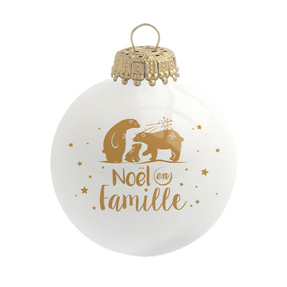 Boule de Noël personnalisée &quot;Noël en Famille&quot;
