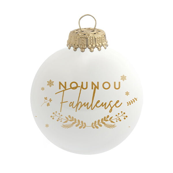 Boule de Noël personnalisée Nounou Fabuleuse