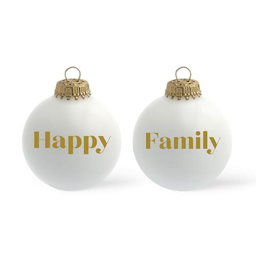 Boule de Noël personnalisée BLANC MAT
