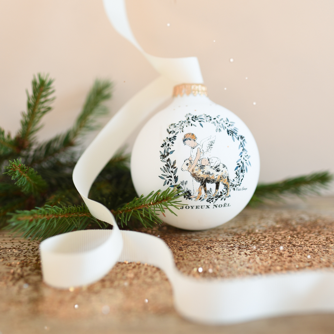 Boule de Noël personnalisée Agneau par Petit Berge®