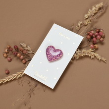 Charger l&#39;image dans la galerie, Pin&#39;s Coeur léopard violet &amp; rose
