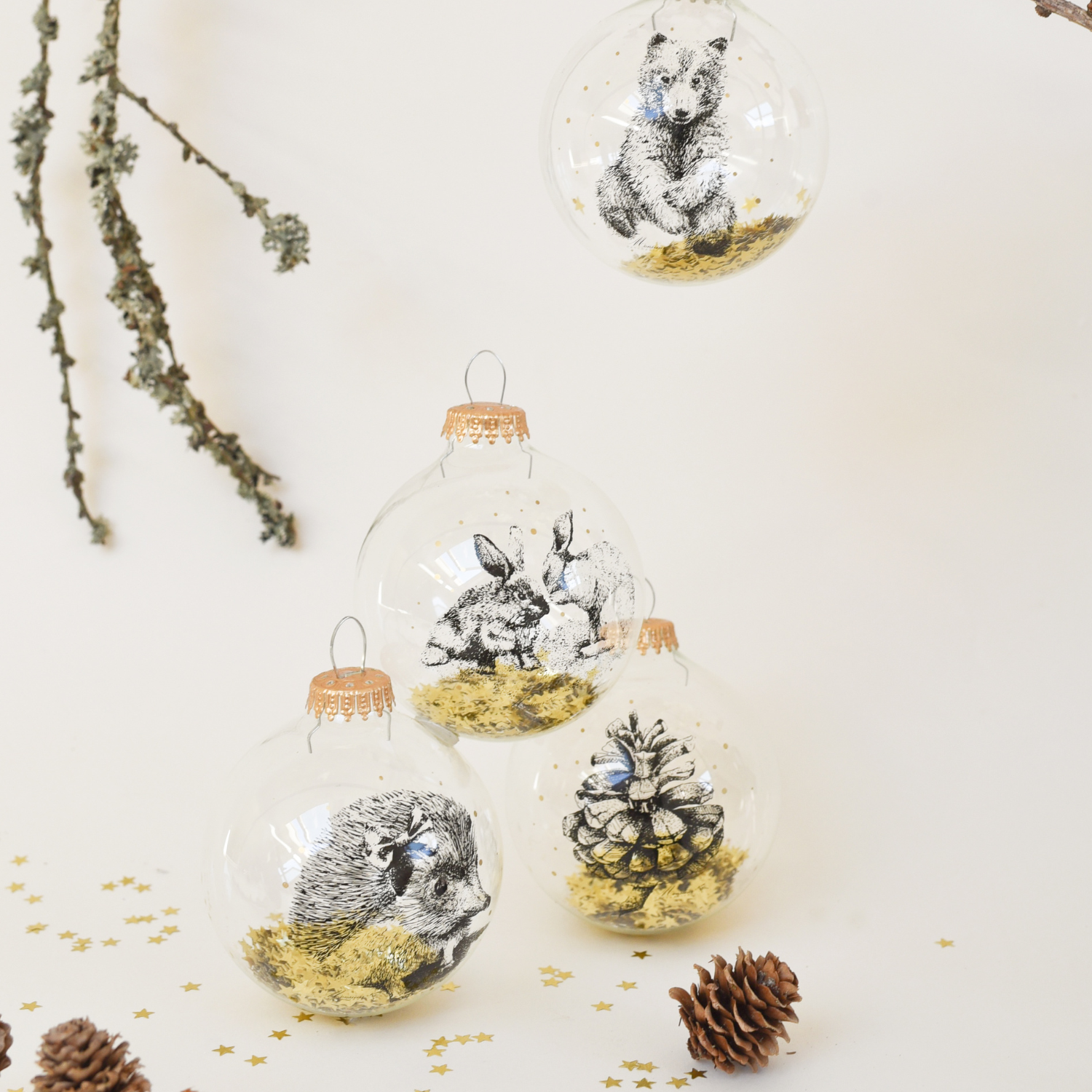Boule de Noël personnalisée Mr Naturaliste Ourson